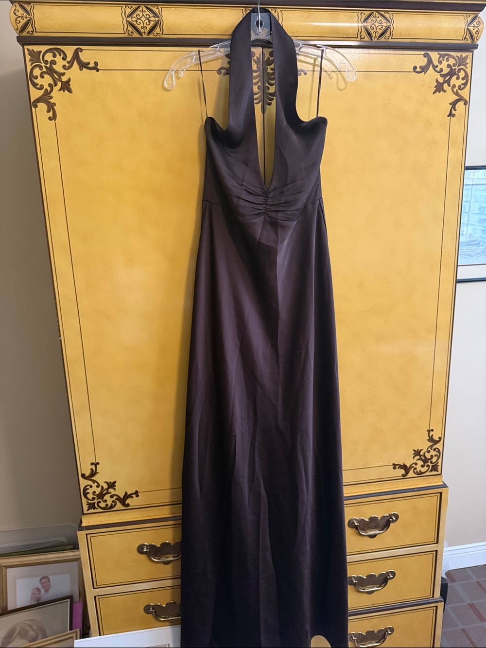 Park & Fifth Brown Halter Evening Gown